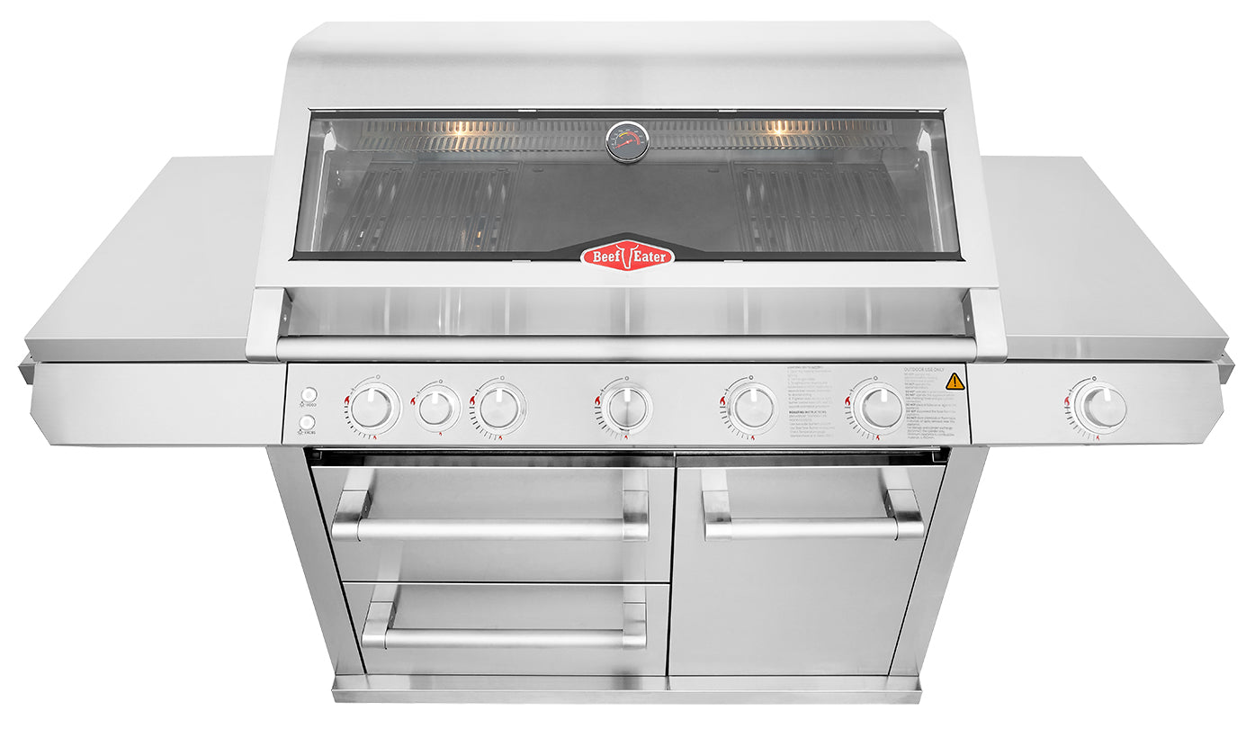 Bakside av Gassgrill Signature 7000 5 brennere med sidebrenner - BeefEater