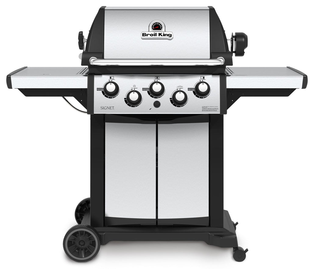 Bakside av Gassgrill Signet 390 med dreiespidd og grilltrekk 3 brennere