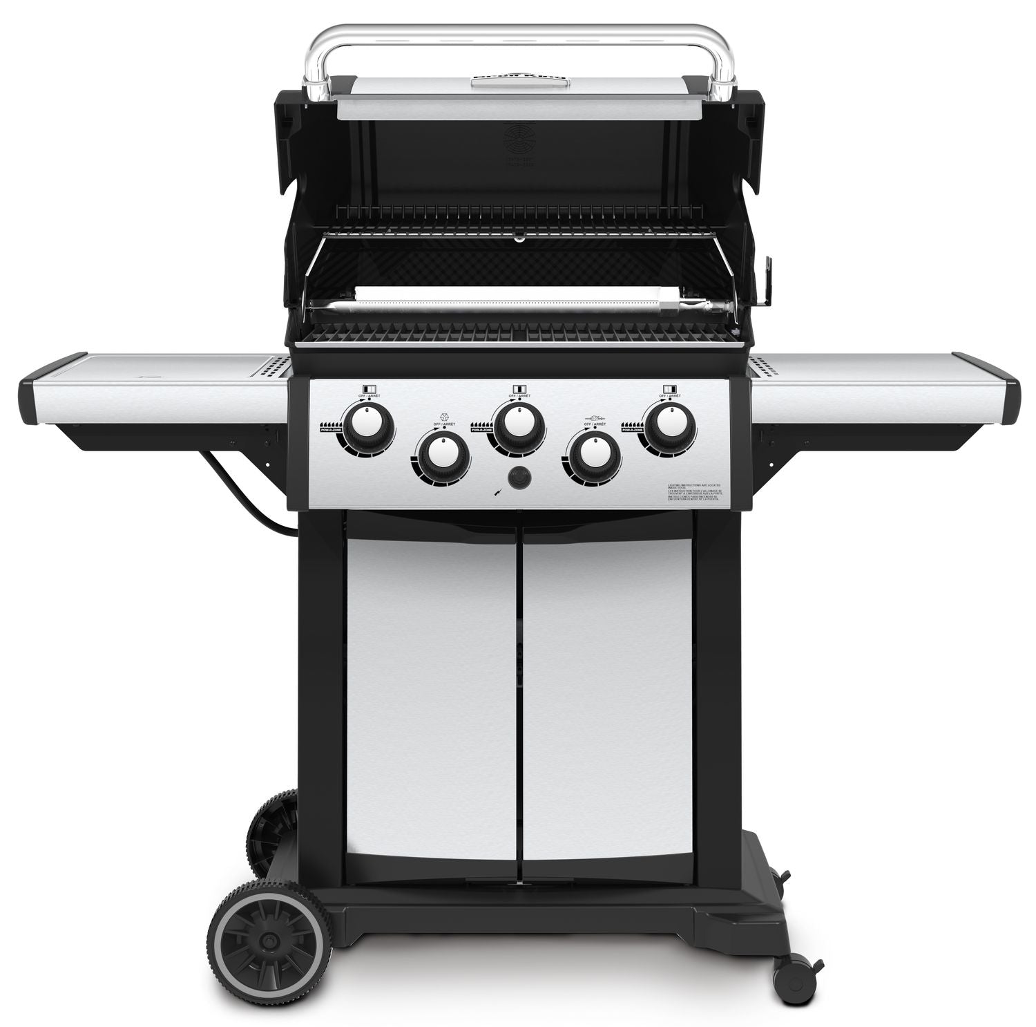 Gassgrill Signet 390 med dreiespidd 3 brennere bakside