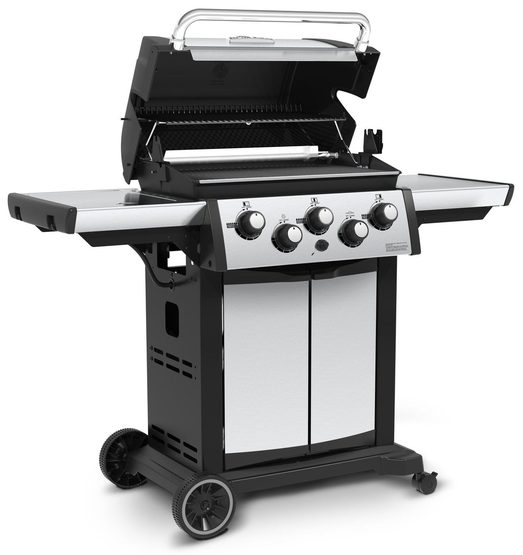 Nærbilde av gusseisengrill på Gassgrill Signet 390 med dreiespidd og grilltrekk 3 brennere
