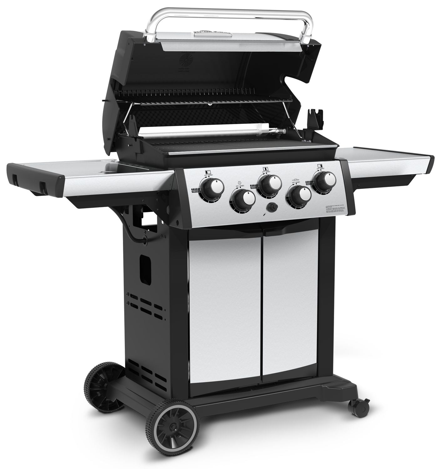 Nærbilde av gusseisengrill på Gassgrill Signet 390 med dreiespidd og grilltrekk 3 brennere