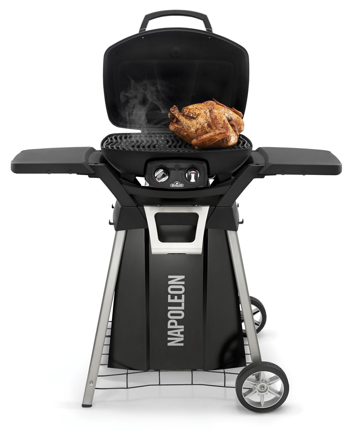 Detalj av emaljerte støpejernsrister på Gassgrill TravelQ PRO285 med stativ 2 brennere - Napoleon