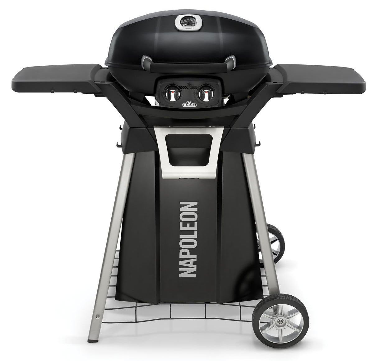 Gassgrill TravelQ PRO285 med stativ 2 brennere - Napoleon forfra