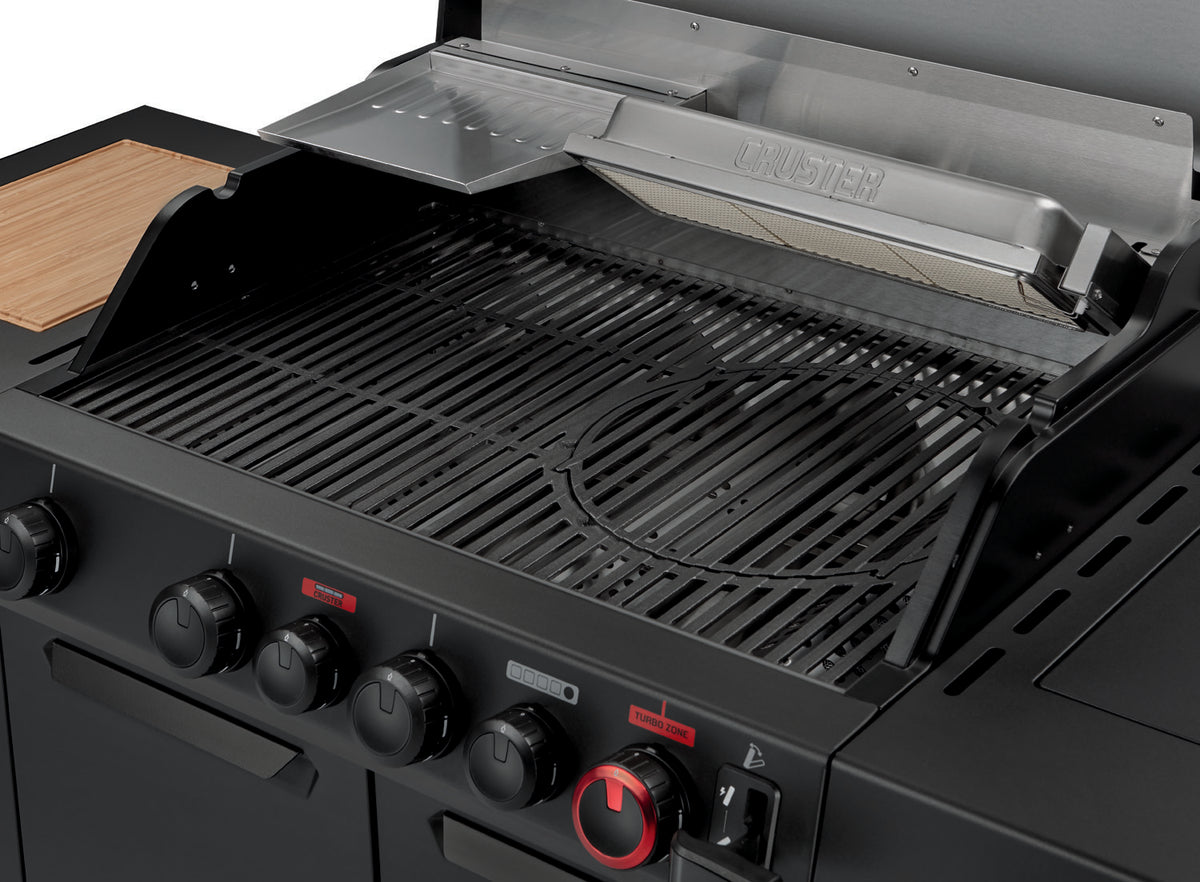 Sidebrenner på Gassgrill UNIQ 4 IK Kitchen Shadow med CRUSTER bakbrenner