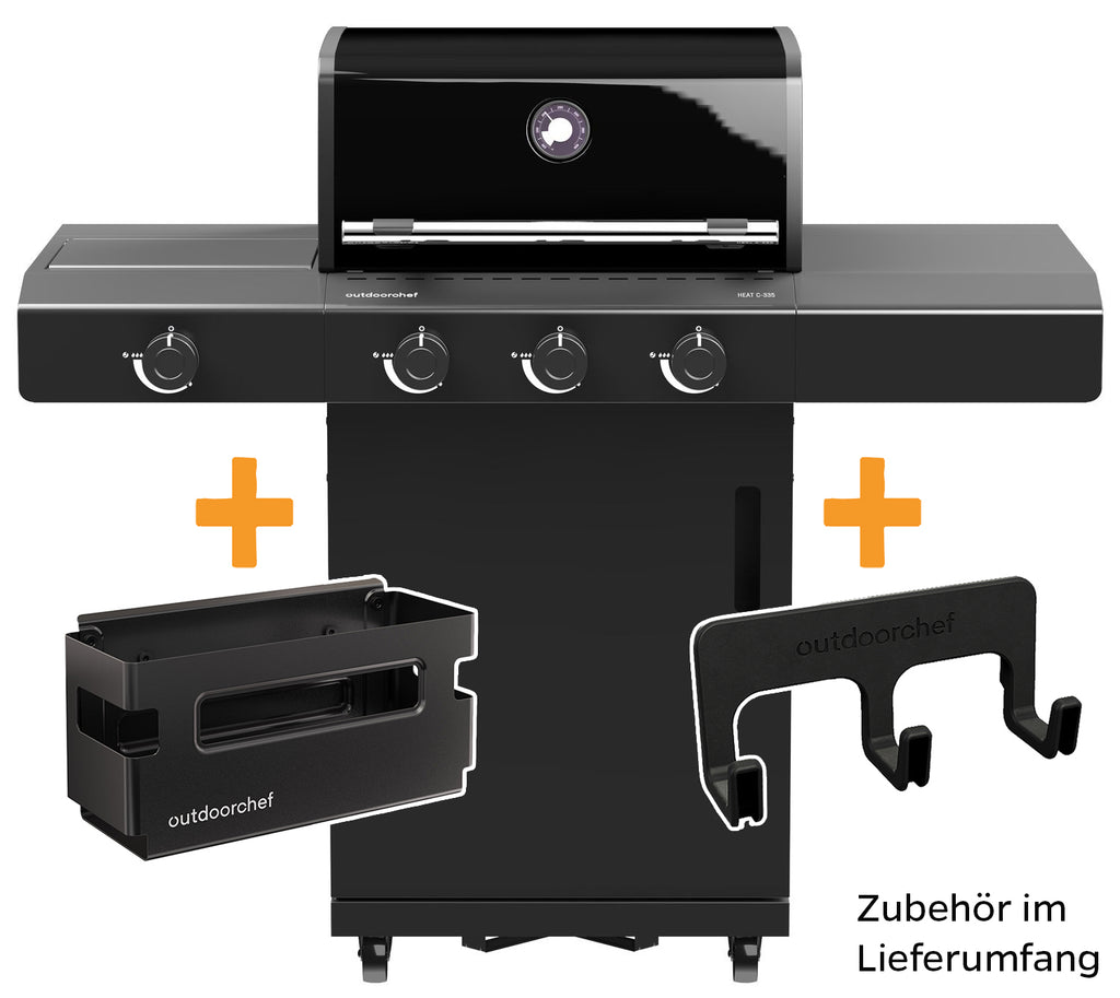 Nærbilde av brennere på Gassgrill HEAT C-335 3 brennere med Blazing Zone - Outdoorchef