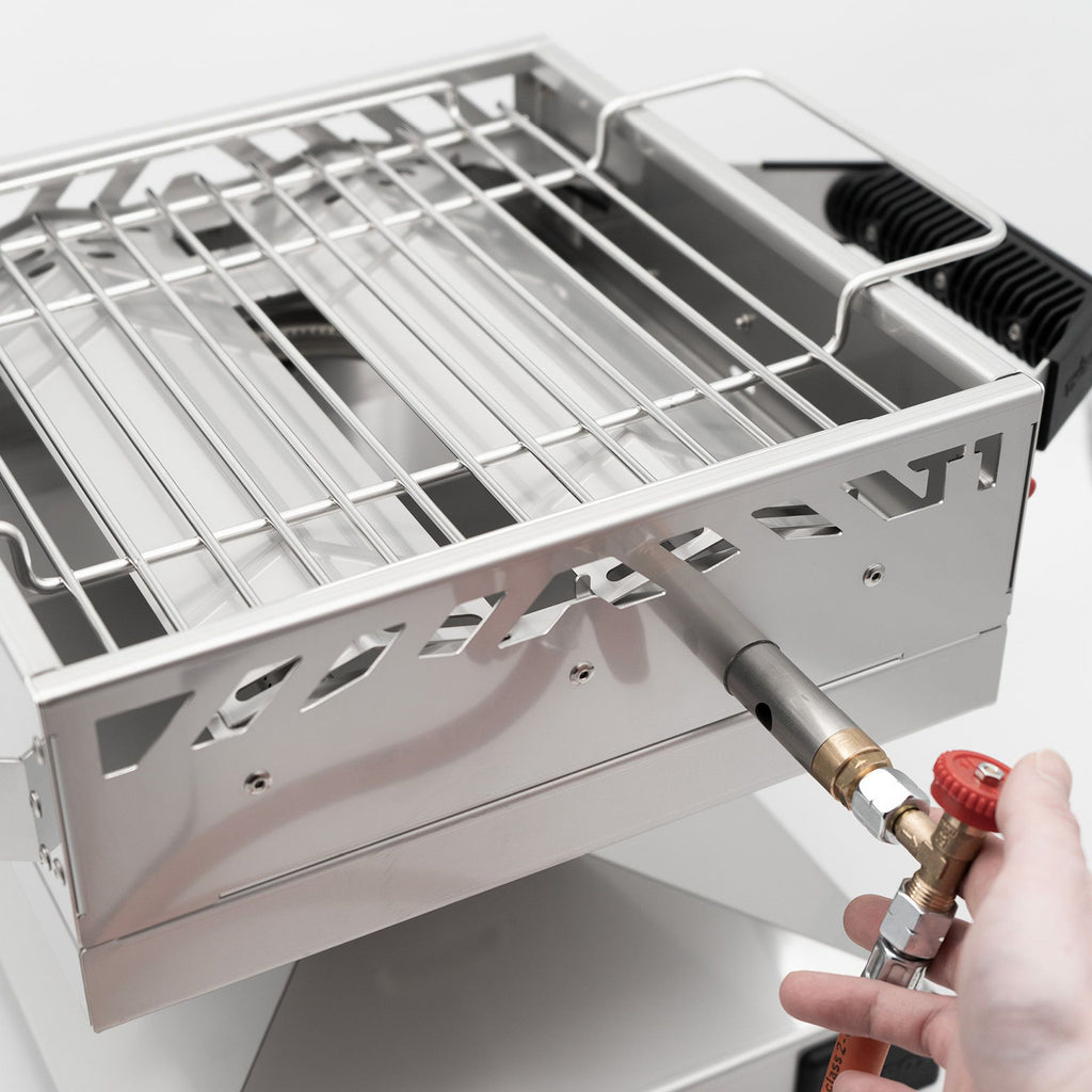 Detalj av gassoppsats for T1 bordgrill 30x30 cm 5 kW - Thüros
