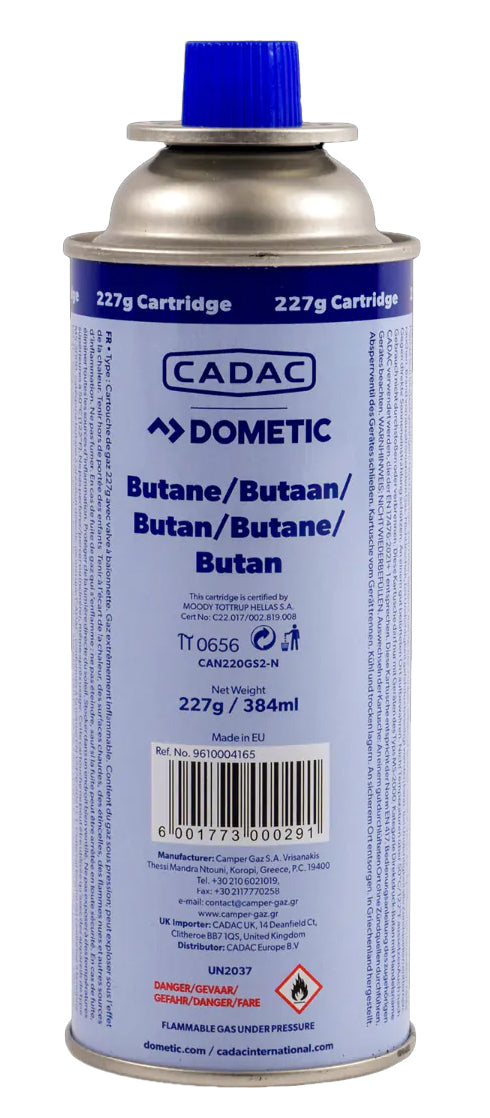 Gasspatron 227 g butan med bajonettkobling SSN-29 - CADAC forfra