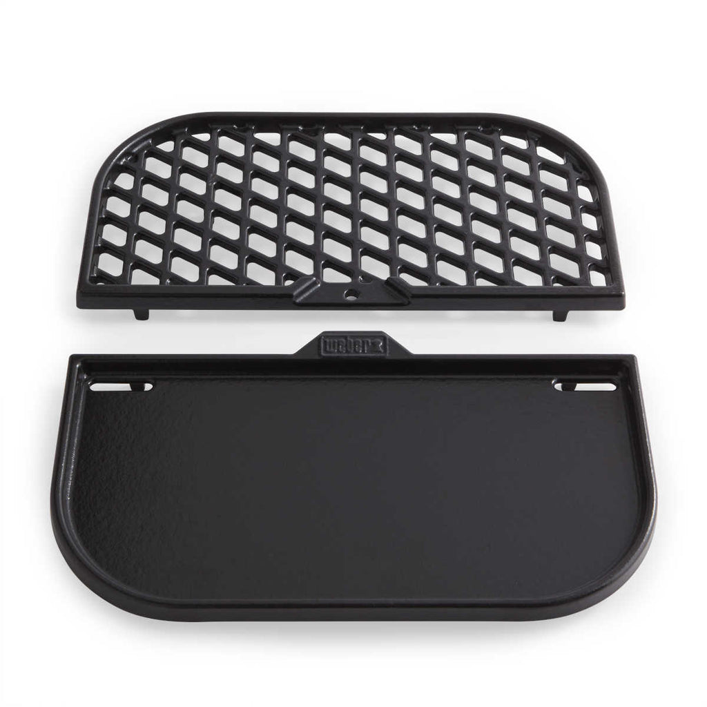 GBS 2in1 Sear Grate & grillplate støpejern - Weber forfra