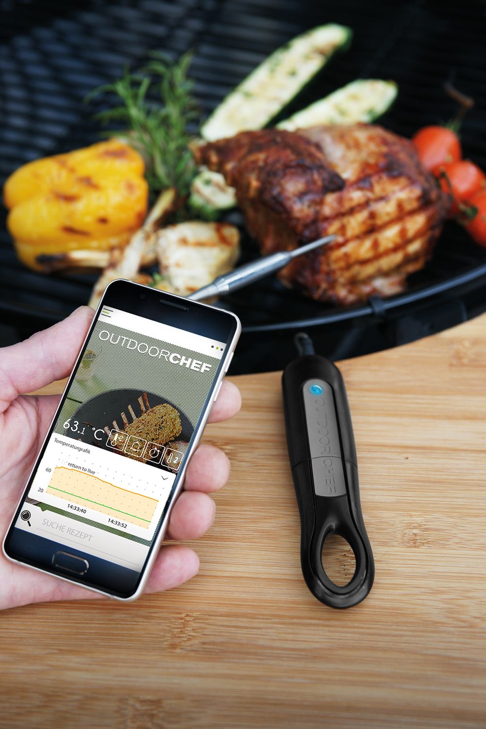 Gourmet Check Dual BT Bluetooth steketermometer - Outdoorchef detalj nærbilde