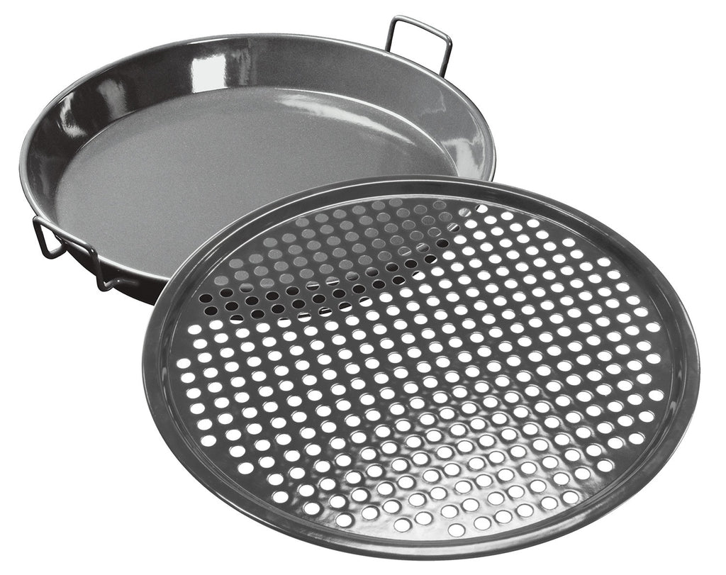 Gourmet sett 2-delt panne 34 cm og pizzabrett 35 cm Outdoorchef forfra