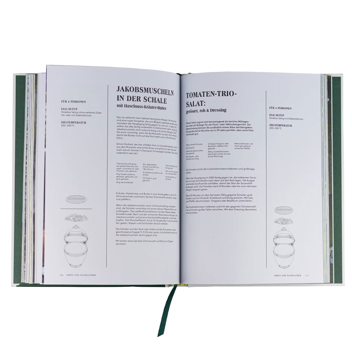 Grillbok matlaging med Big Green Egg bakside