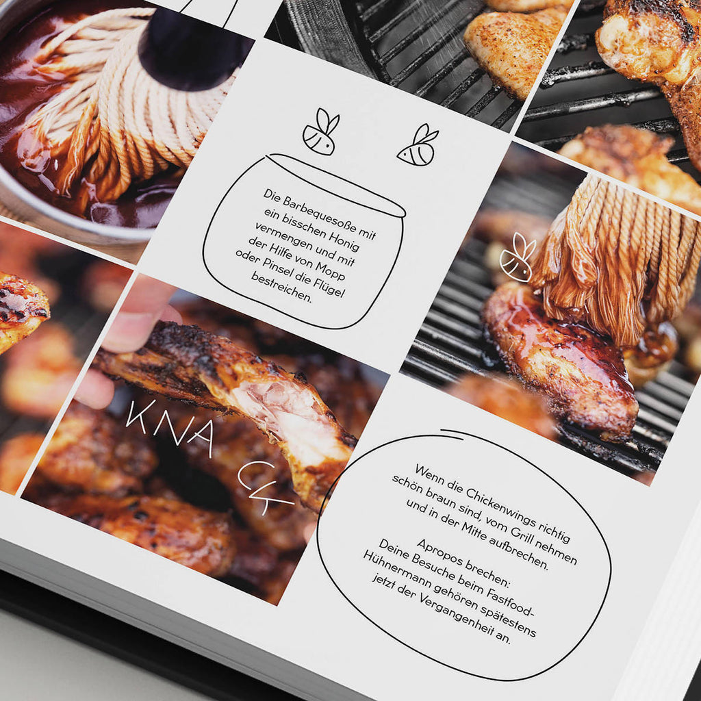 Detaljbilde av Grillbok HOCH5 vi griller sider