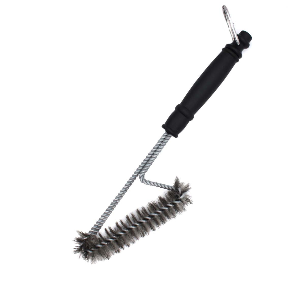 Grillbørste 2-hoder rustfritt stål 33 cm - SANTOS forfra