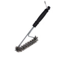 Grillbørste 2-hoder rustfritt stål 33 cm - SANTOS forfra