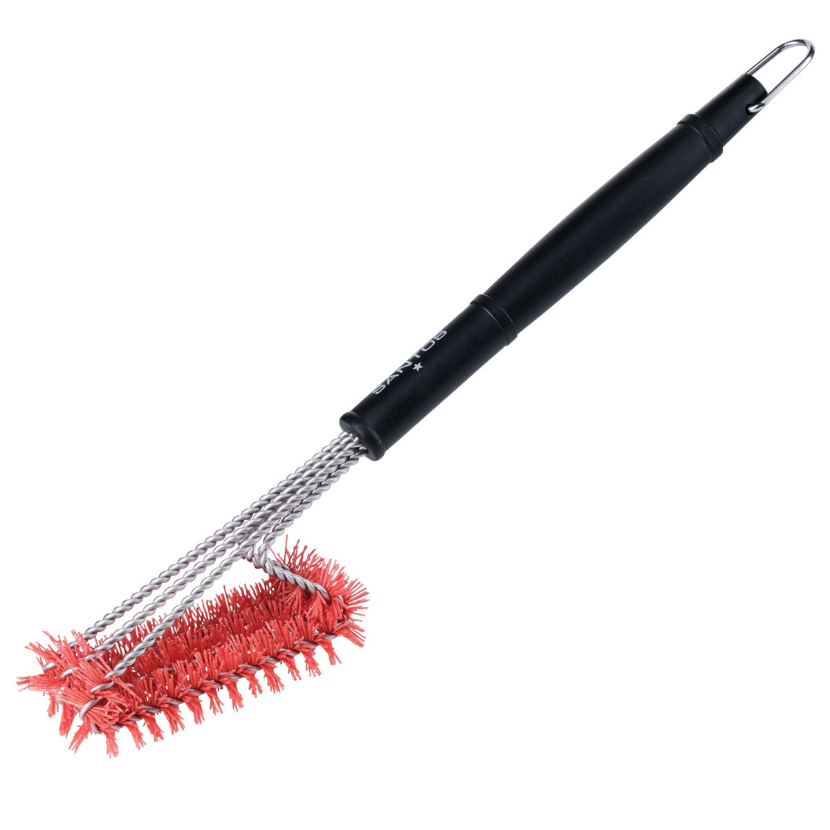 Grillbørste 3-hode nylon 44,5 cm - SANTOS forfra