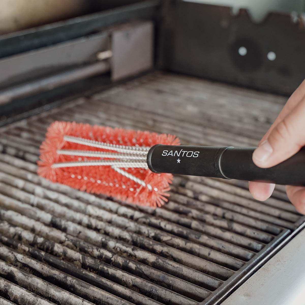 Oppheng på Grillbørste 3-hode nylon 44,5 cm - SANTOS