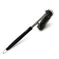 Grillbørste 3-hoder rustfritt stål 45 cm - FireRocket forfra