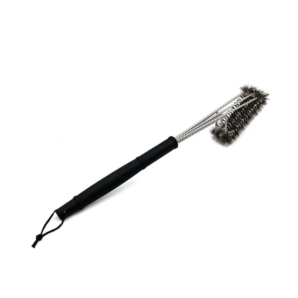 Grillbørste 3-raders rustfritt stål 55 cm - FireRocket forfra