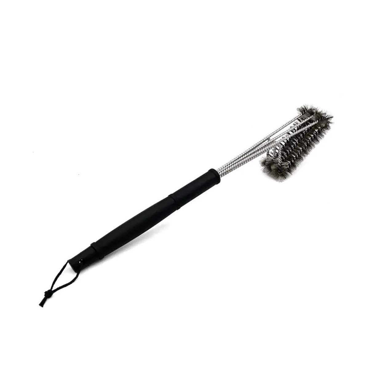 Grillbørste 3-raders rustfritt stål 55 cm - FireRocket forfra