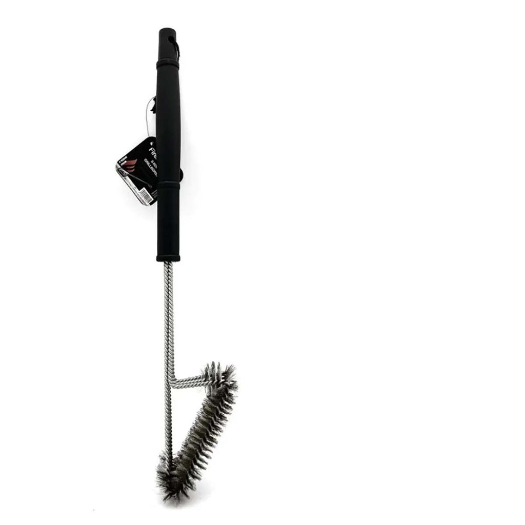Montert Grillbørste 3-raders rustfritt stål 55 cm - FireRocket i bruk