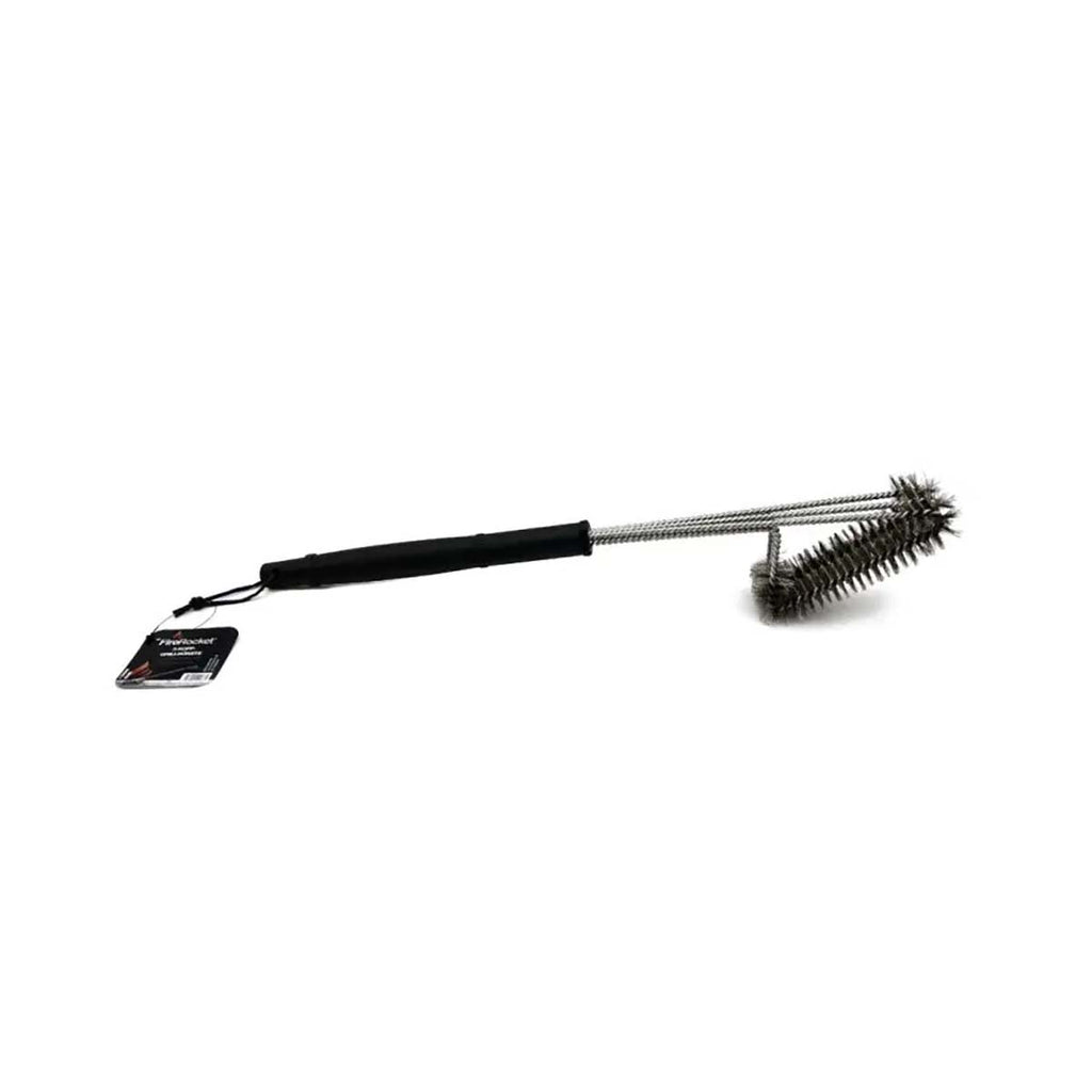 Grillbørste 3-raders rustfritt stål 55 cm - FireRocket i profil