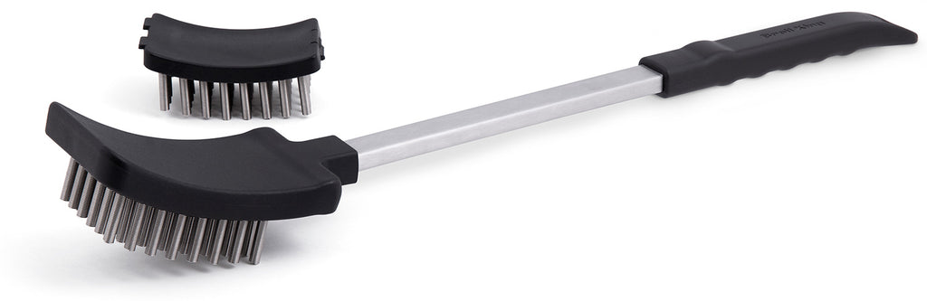 Grillbørste Baron 47 cm med spiralfjærer + ekstra hode forfra