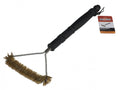 Grillbørste messing 3-sidig 39,5 cm - Grillfürst forfra