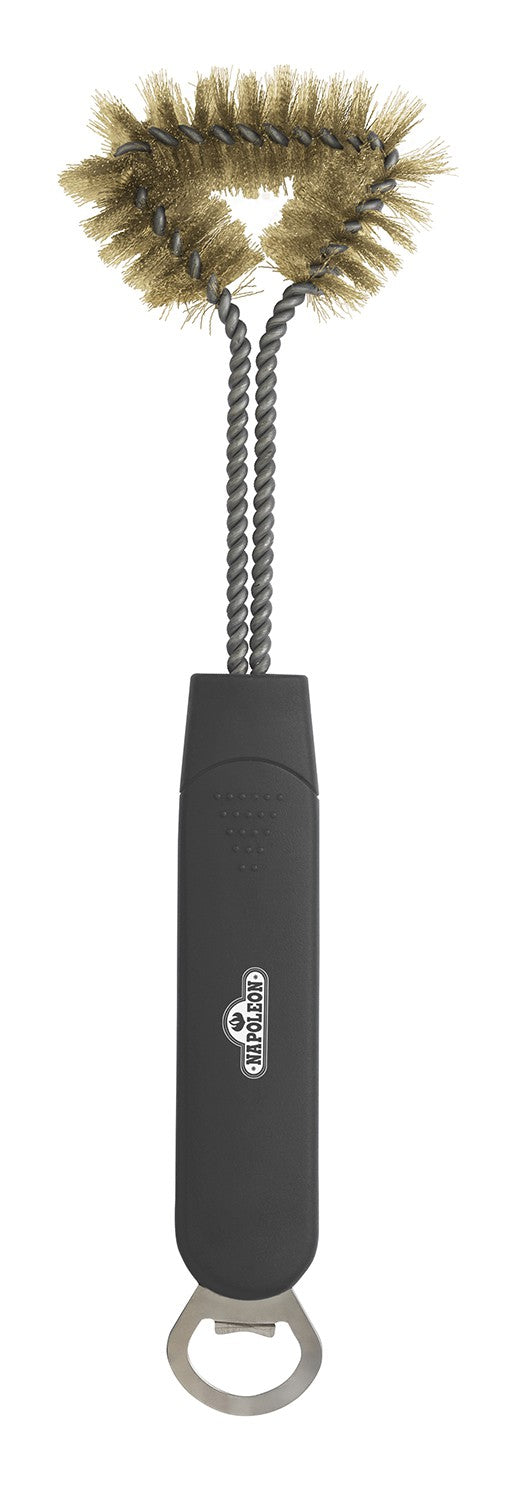 Grillbørste messing kompakt 31 cm - Napoleon forfra