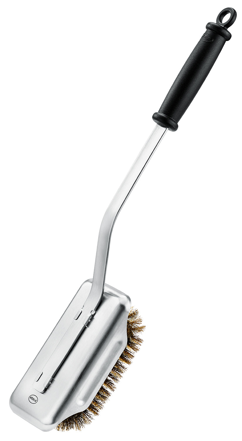 Grillbørste SlideX Brass messing 47 cm - Rösle forfra
