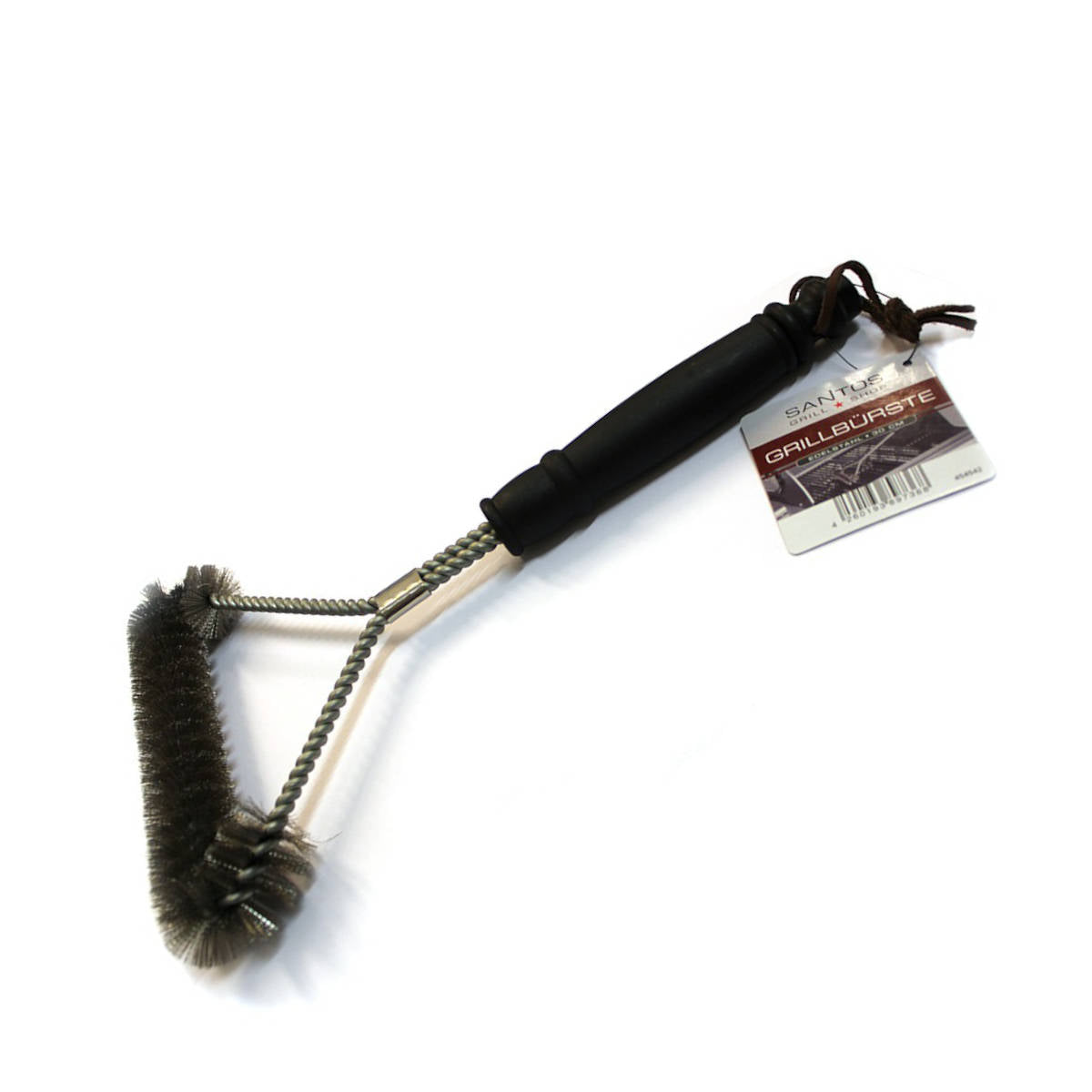 Grillbørste trekantet rustfritt stål 30 cm - SANTOS bakside