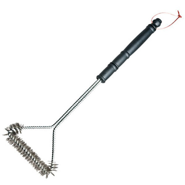Grillbørste trekantet rustfritt stål 55 cm - SANTOS forfra