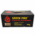 Grillbriketter 4 kg - Greek Fire pakket og klar til bruk