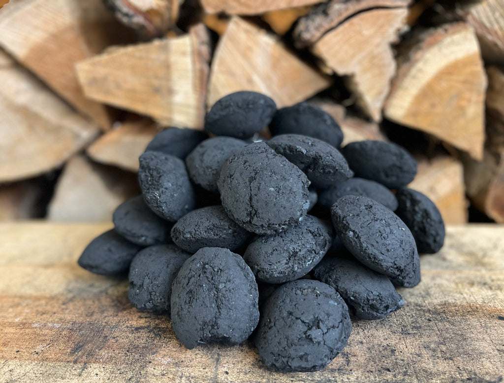 Montert Grillbriketter 5 kg hardtre fra Namibia - Grillfürst på grill