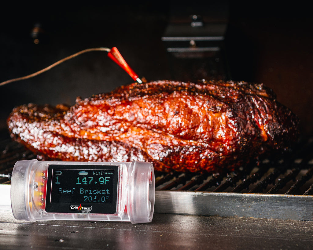GrillEye MAX smart WiFi steketermometer med 4 prober og temperaturfølere
