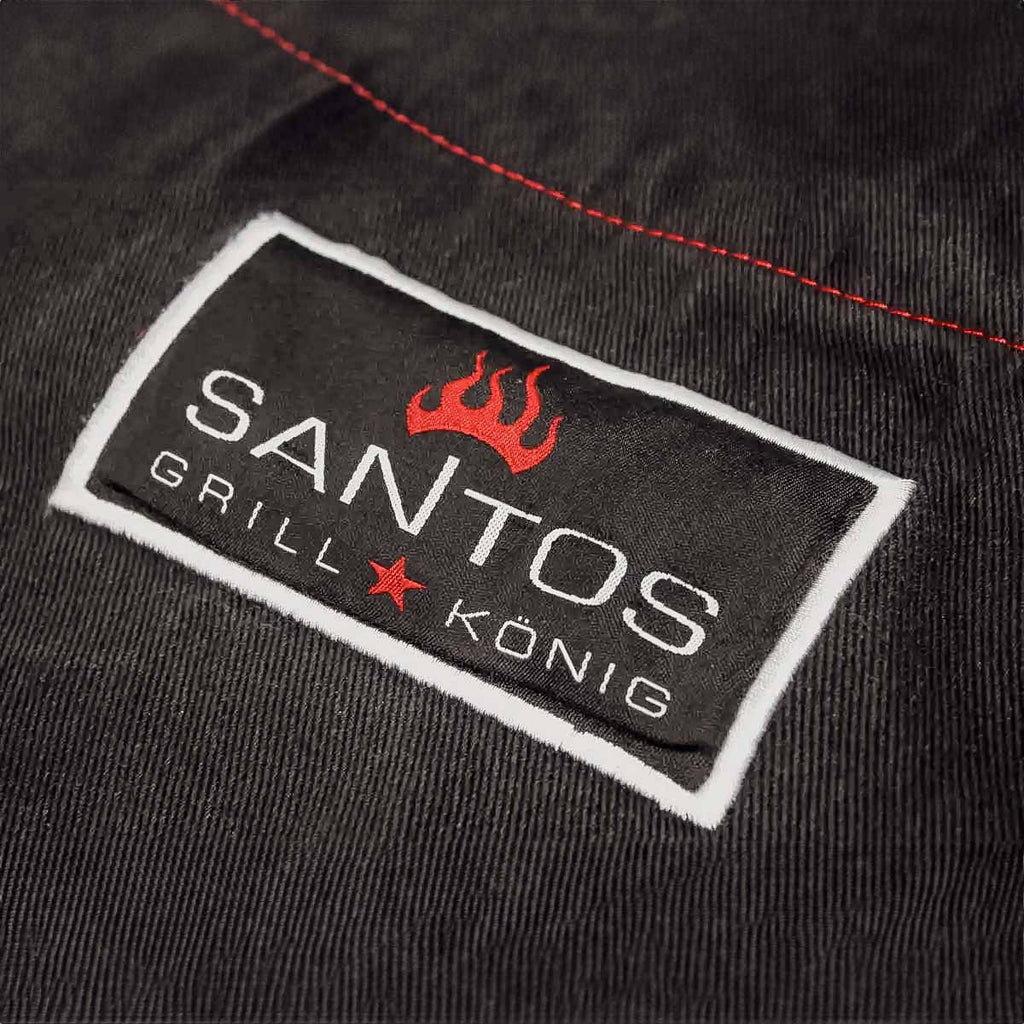 Grillforklæ bomull - SANTOS detalj bakside