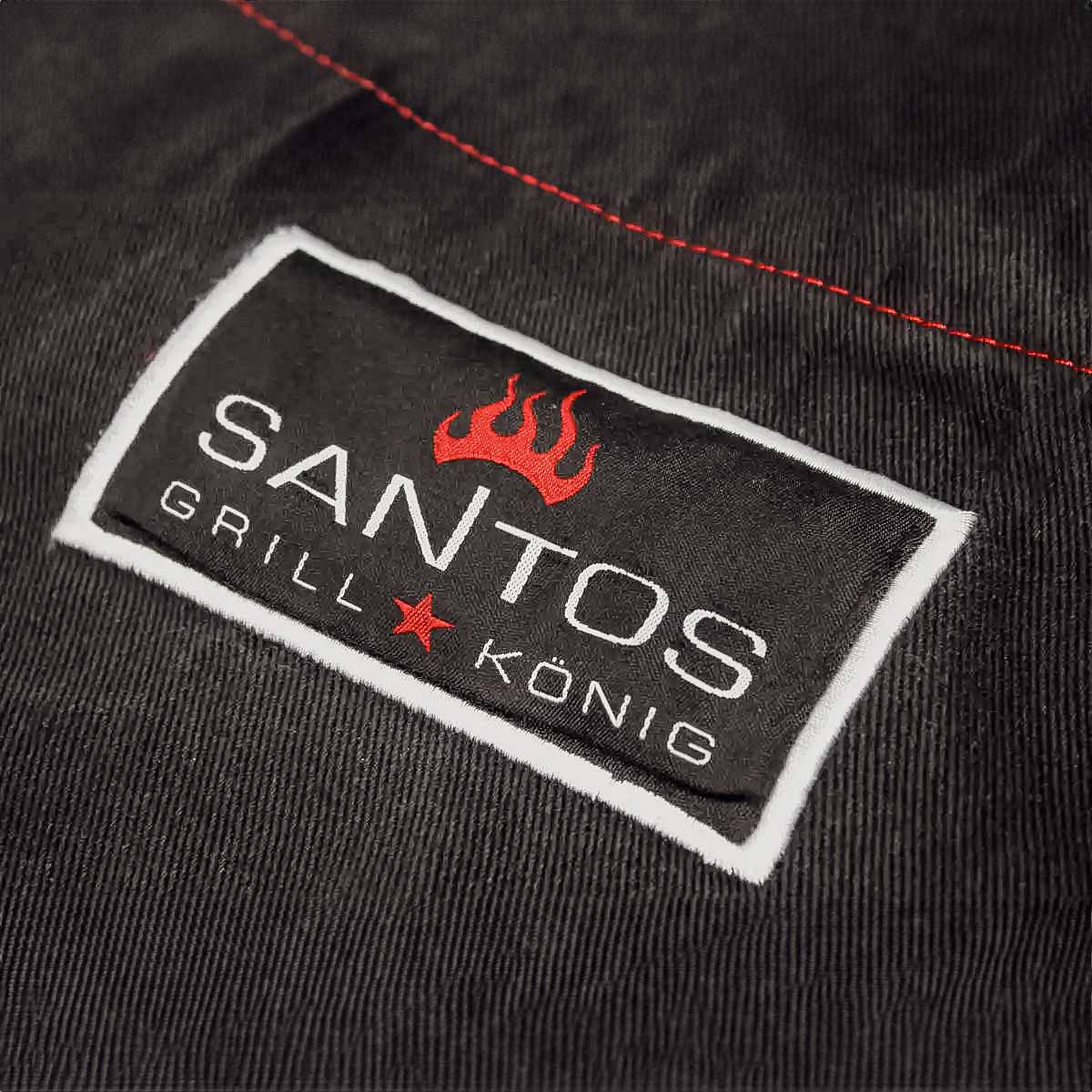 Grillforklæ bomull - SANTOS detalj bakside