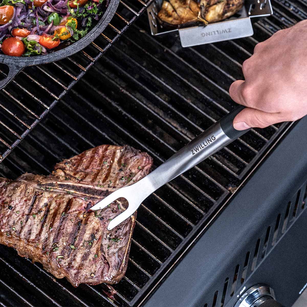 Grillgaffel BBQ+ 41 cm rustfritt stål bakside