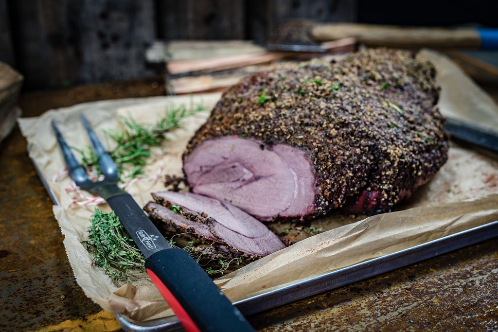 Detaljbilde av grep på Grillgaffel rustfritt stål 45 cm - Grillfürst