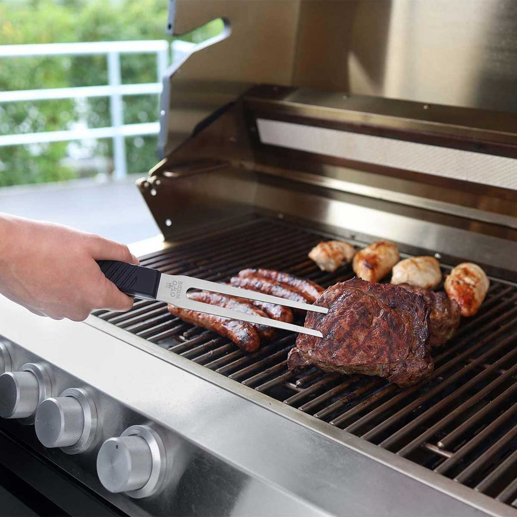 Detaljbilde av spisser på Grillgaffel XL rustfritt stål Otto Wilde Grillers