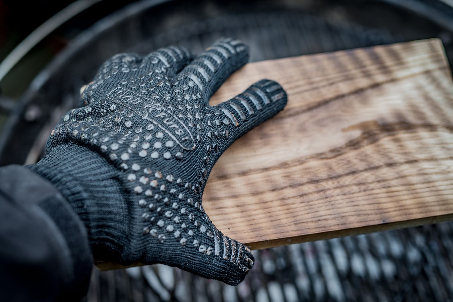 Bakside av Grillhanske silikon/aramid 500°C L/XL - Grillfürst