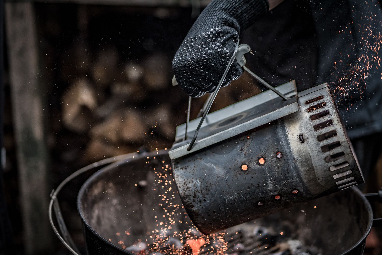 Grillhanske silikon/aramid 500°C L/XL - Grillfürst montert på hånd
