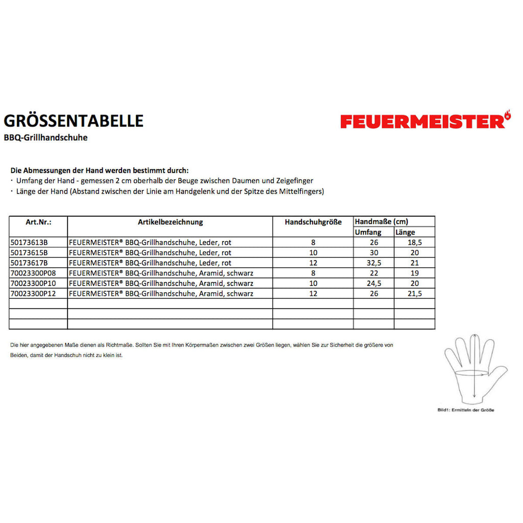 Nærbilde av søm og materiale på Grillhansker lær rød størrelse 10 - Feuermeister
