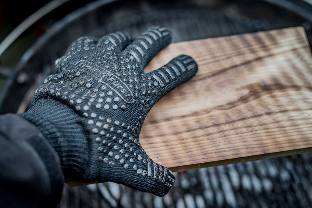 Bakside av Grillhansker silikon/aramid 500°C L-XL par Grillfürst