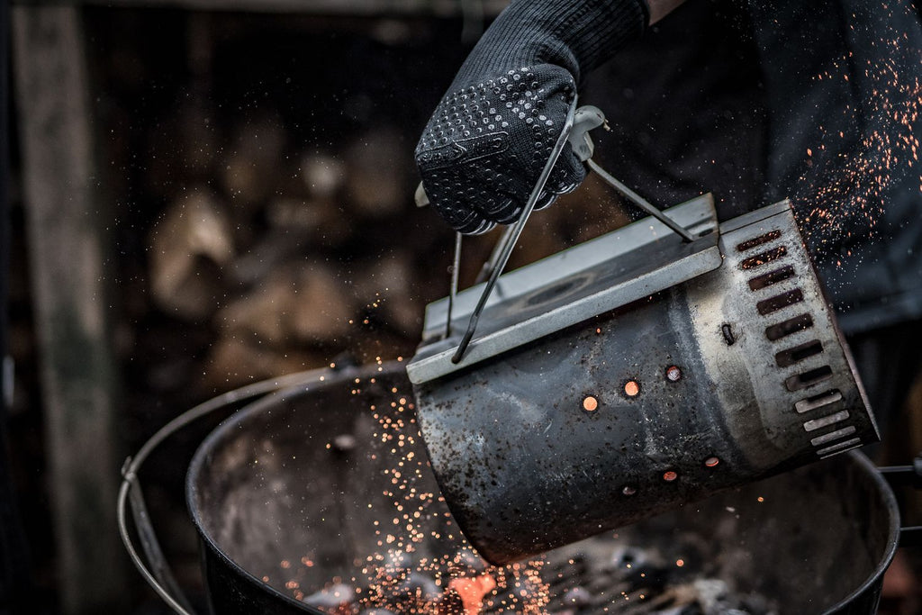 Grillhansker silikon/aramid 500°C L-XL par Grillfürst montert på hånd