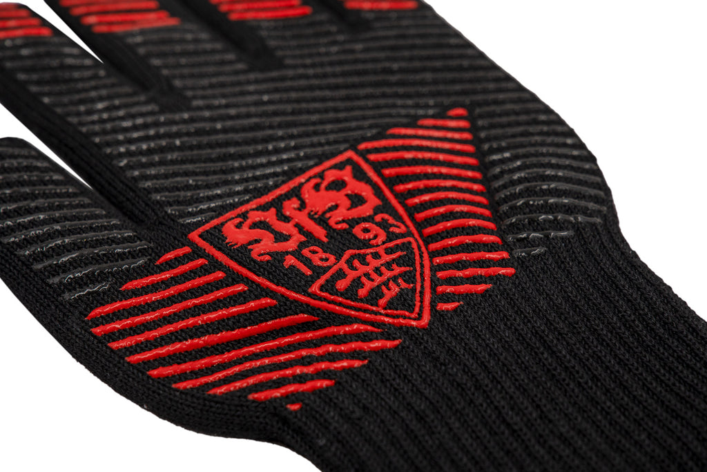 Detalj av silikonbelegg på Grillhansker silikon VfB Stuttgart Edition L/XL