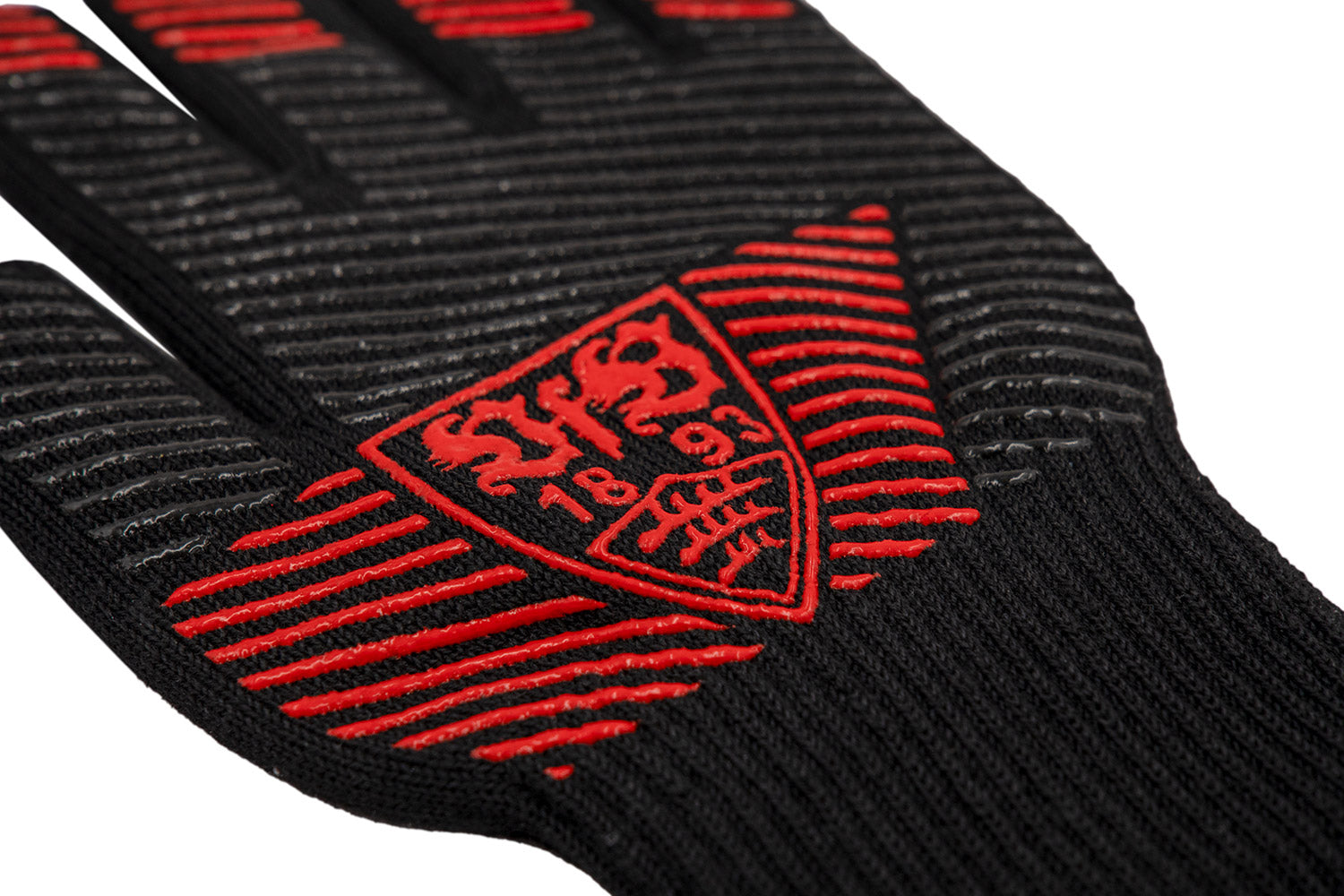 Detalj av silikonbelegg på Grillhansker silikon VfB Stuttgart Edition L/XL
