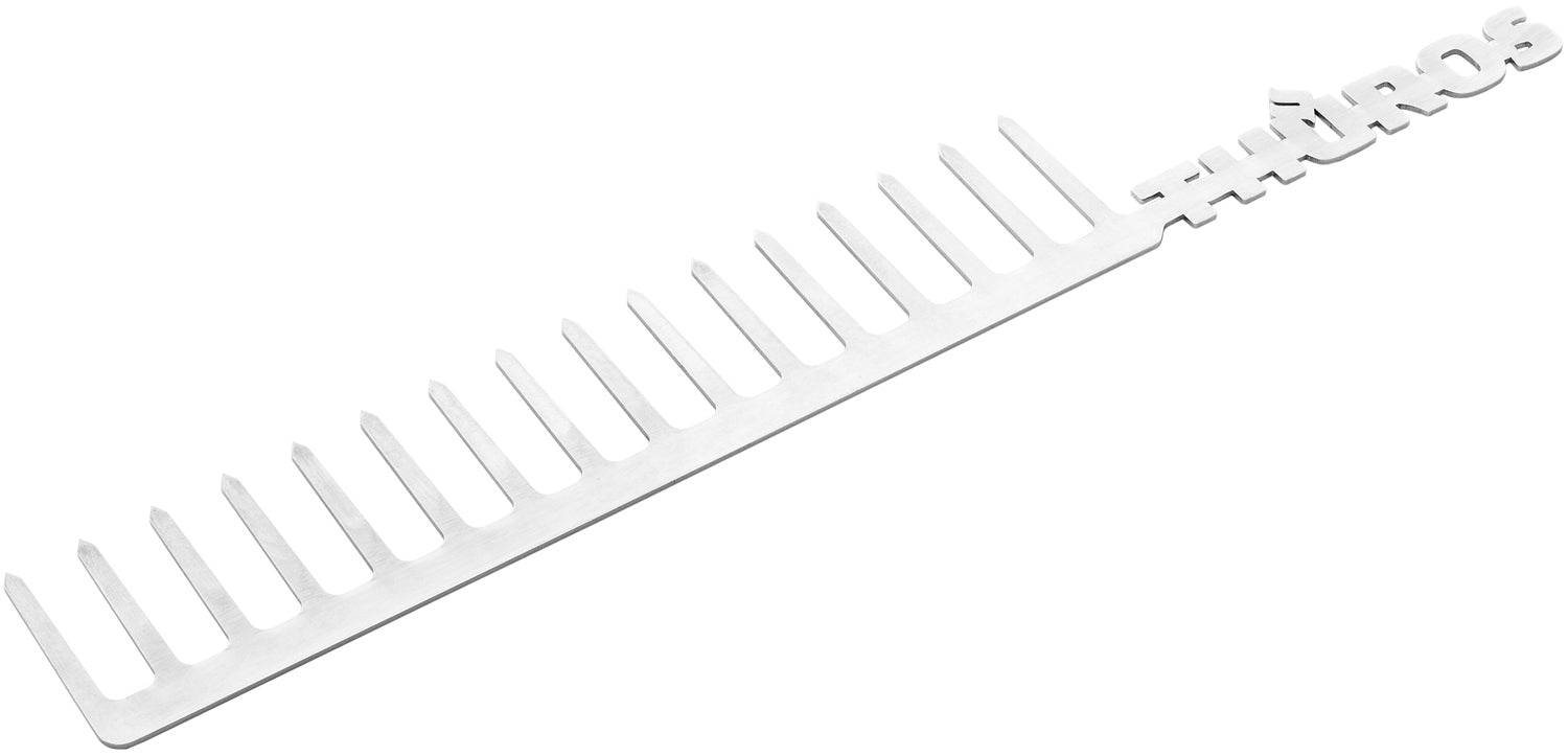 Grillkam grillspyd rustfritt stål 34 cm - Thüros detalj nærbilde