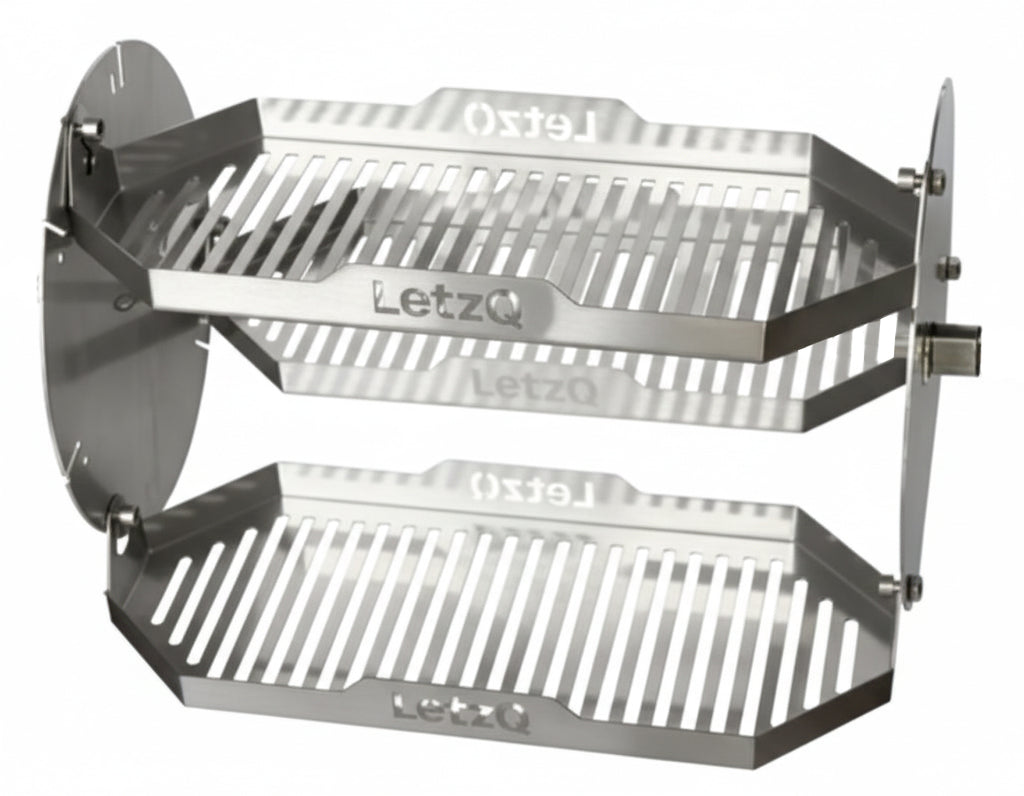 Grillkarusell for LETZQ dreiespidd Large / XLarge - Big Green Egg forfra