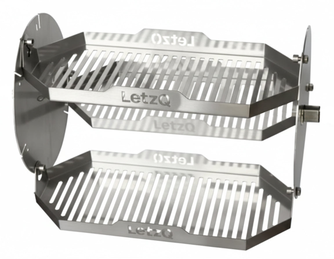 Grillkarusell for LETZQ dreiespidd Large / XLarge - Big Green Egg forfra