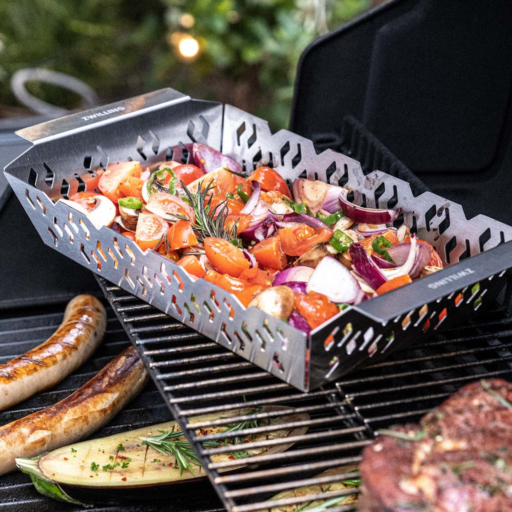 Nærbilde av rustfritt stål materiale på Grillkurv rustfritt stål BBQ+ størrelse M - ZWILLING